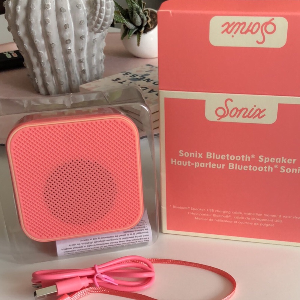 Pink Bluetooth speaker